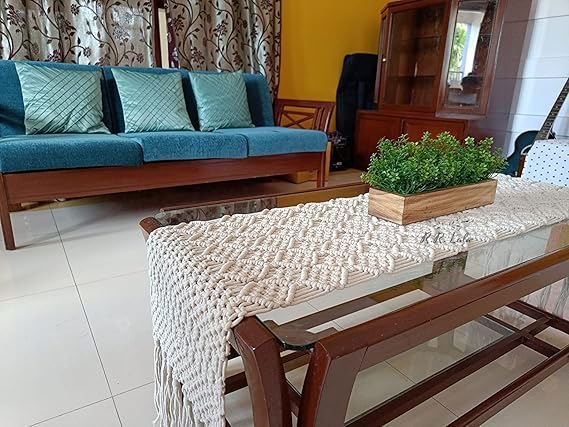 Beautiful Macrame Table Runner For Dining Table - Leechoo